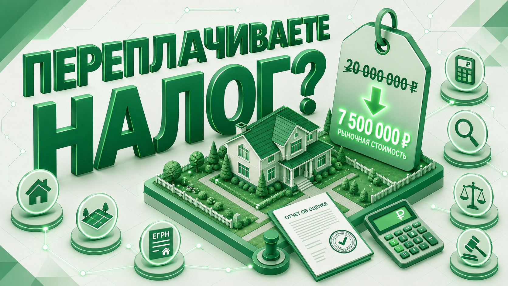Снижение кадастровой стоимости недвижимости для уменьшения налога: дом, отчёт об оценке, пример пересчёта цены